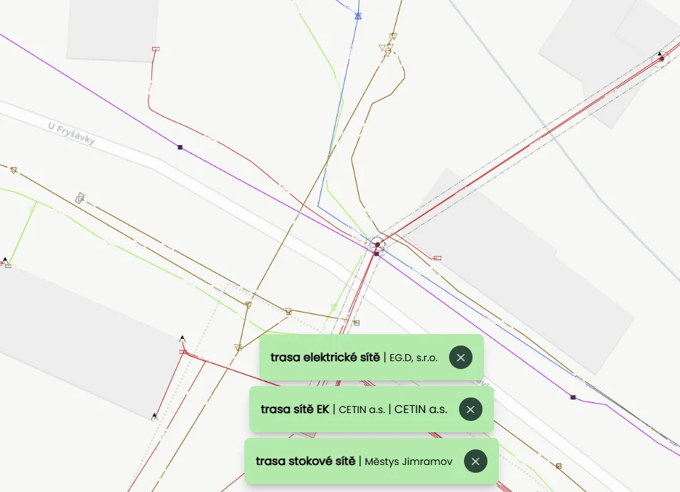 Mapa inženýrských sítí