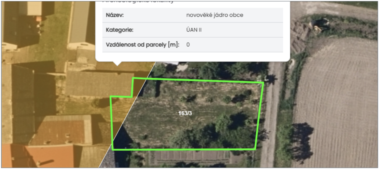 Další omezení - archeologická lokalita
