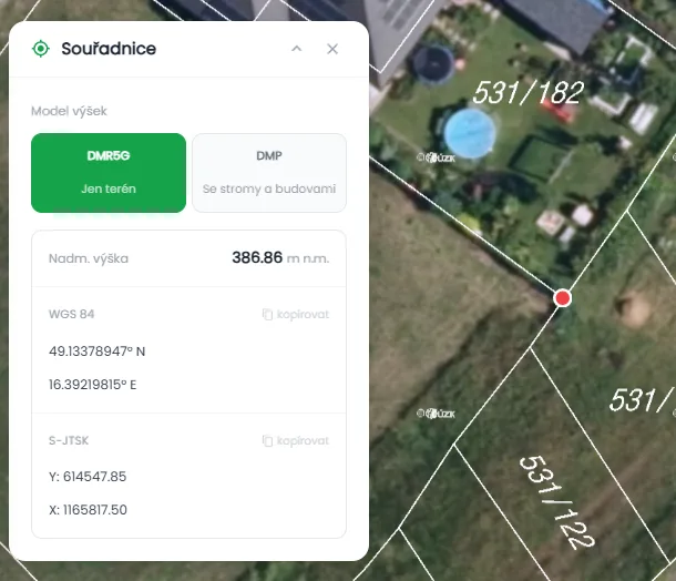 GPS souřadnice